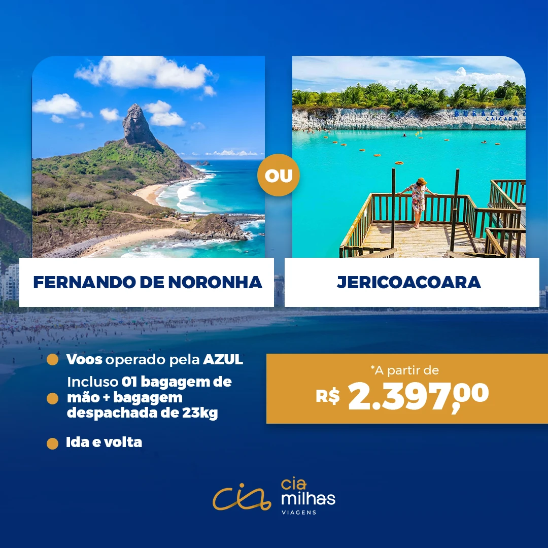 Criativo de viagem para Fernando de Noronha ou Jericoacoara