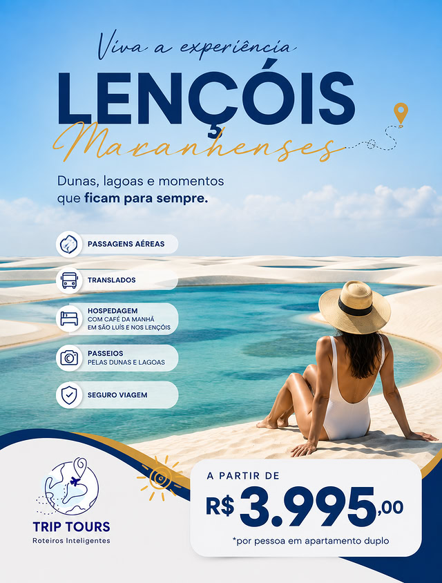 Criativo de viagem para os Lençóis Maranhenses