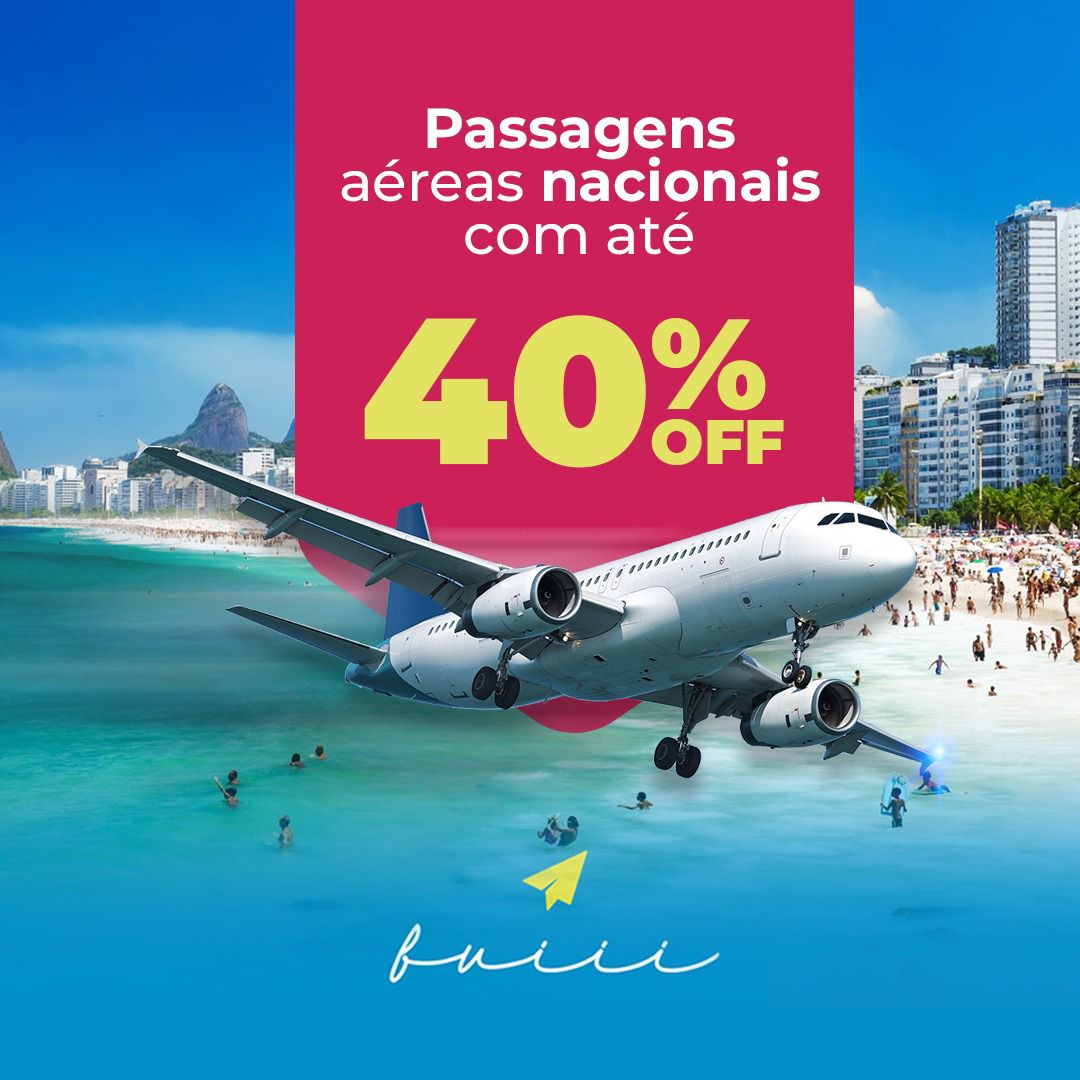Criativo de passagens aéreas nacionais